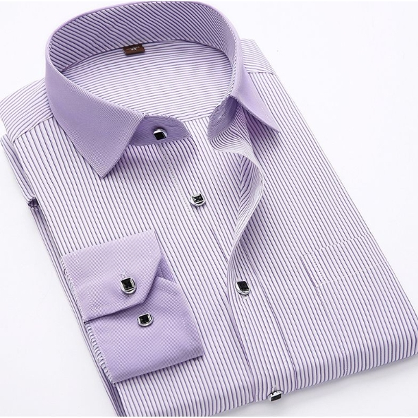 Áo Sơ Mi Nam Tay Dài Kẻ Sọc Phong Cách Doanh Nhân Thời Trang Hàn Quốc