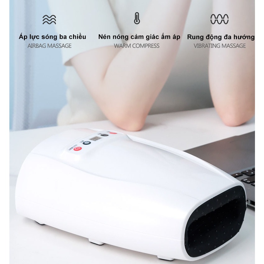 TAIPULING Máy massage tay Máy massage bấm huyệt ngón tay không dây hoạt động bằng áp suất không khí và nén nhiệt