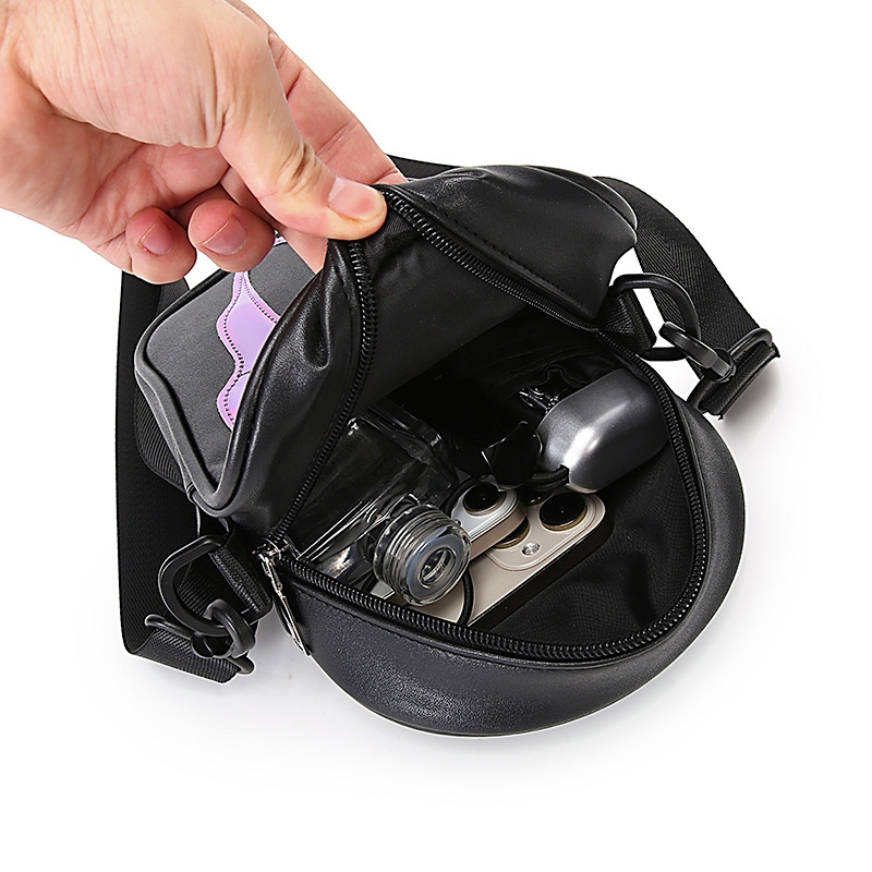 Yogodlns Túi Đeo Chéo Da pu Hình Ma Kinh Dị Phong Cách punk Hip Hop