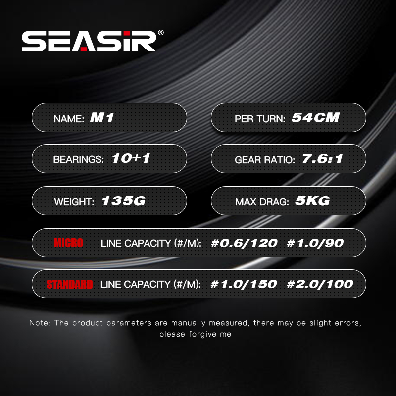 Seasir Máy Câu Cá m1 135g 10 + 1 bb 7.6: 1 Chất Lượng Cao