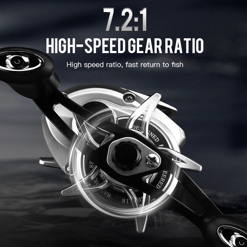 Seasir Máy Câu Cá Thủy Ngân 5 + 1bb 7.2: 1 204g drag 8kg 10-Lel Có 8 Nút Nhấn n52