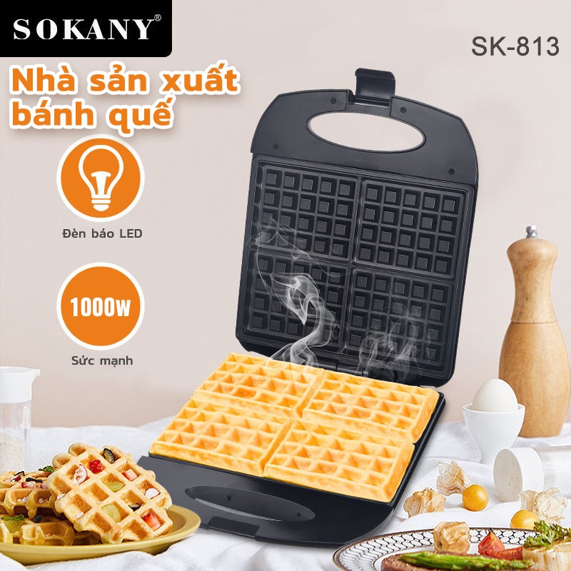 Sokany 1400W Square Waffle Maker Waffle Oven Waffle Maker Waffle Maker Waffle Oven Mini Donut Maker