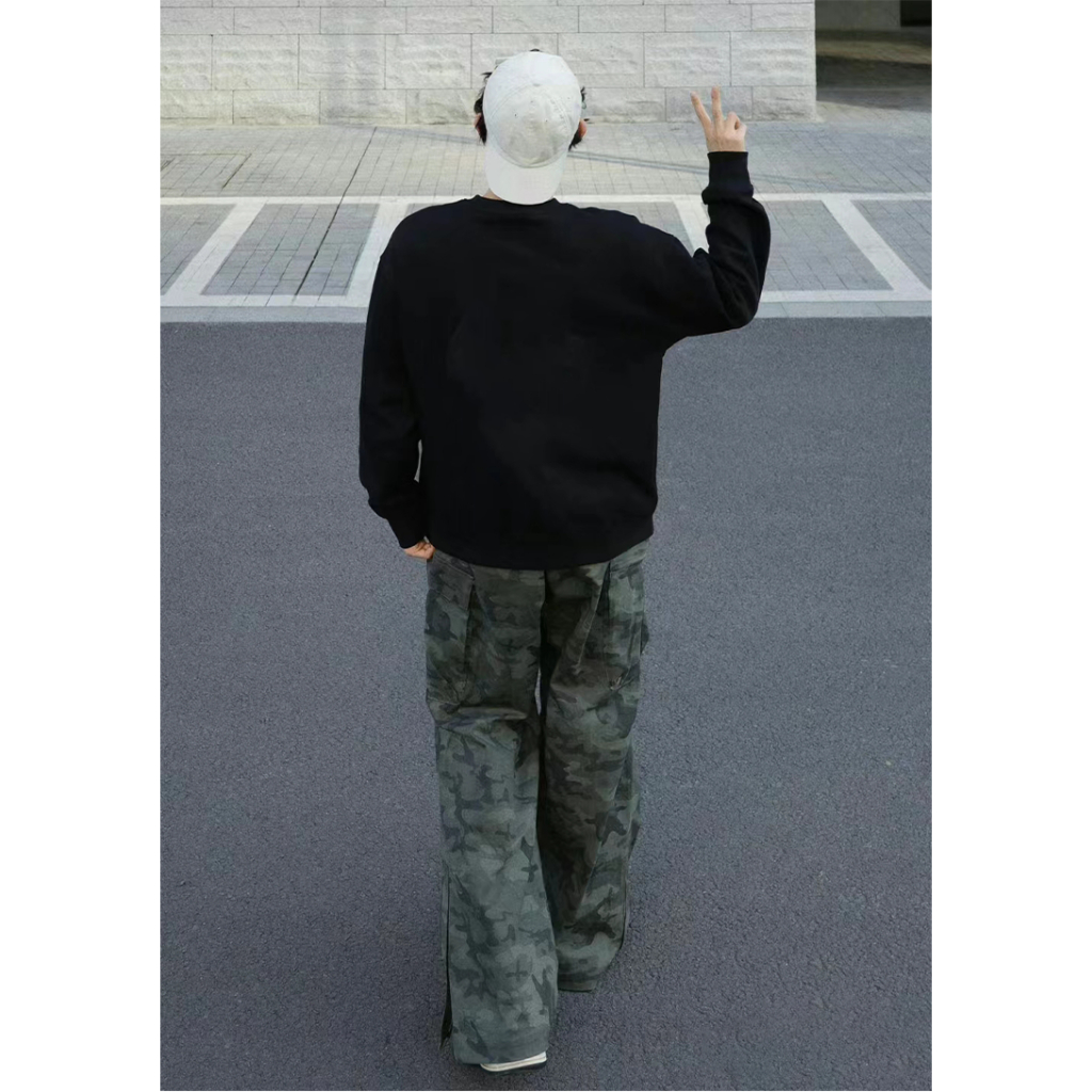 Áo sweater nam IFXBYT áo nỉ tay dài vintage form rộng in hình unisex 100% cotton-N0026