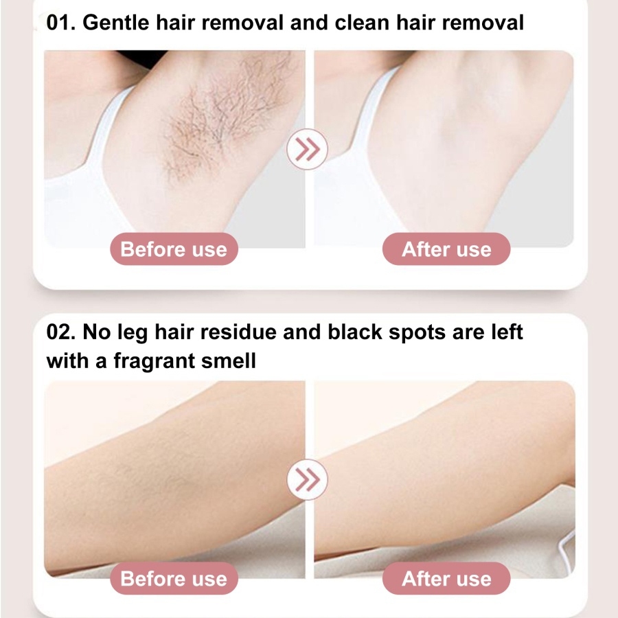 Kem Tẩy Lông Không Gây Kích Ứng 60g Toàn thân phù hợp với lông nách nhẹ nhàng và không đau