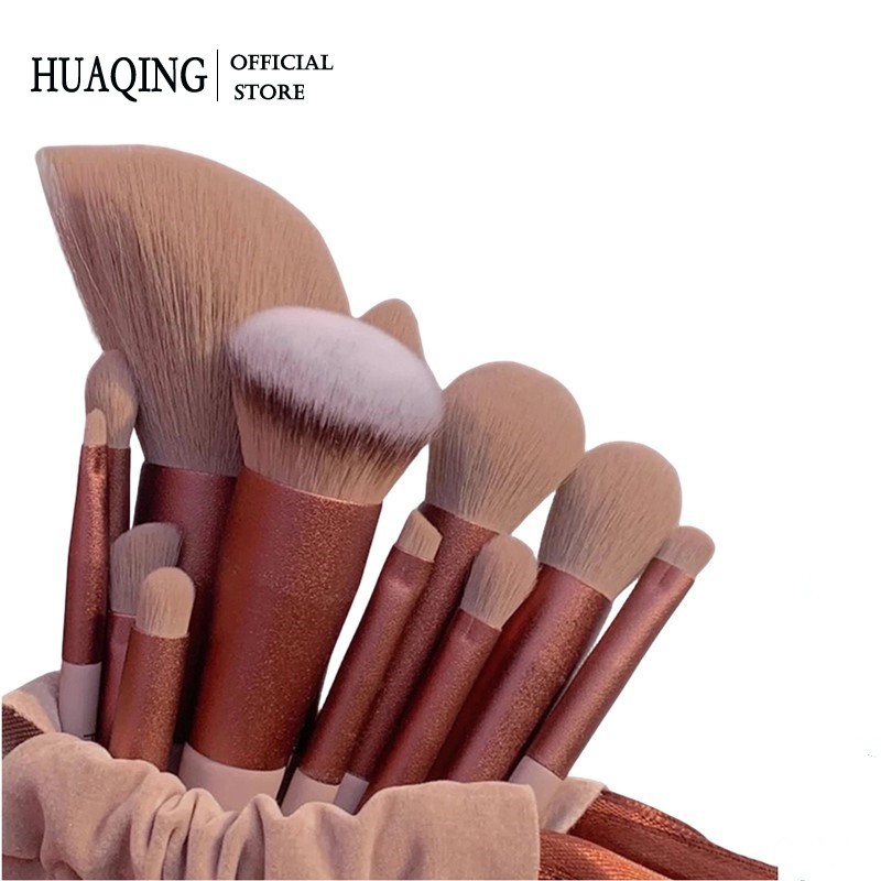 Huaqing Set 13 Cọ Trang Điểm Kabuki Lông Mềm