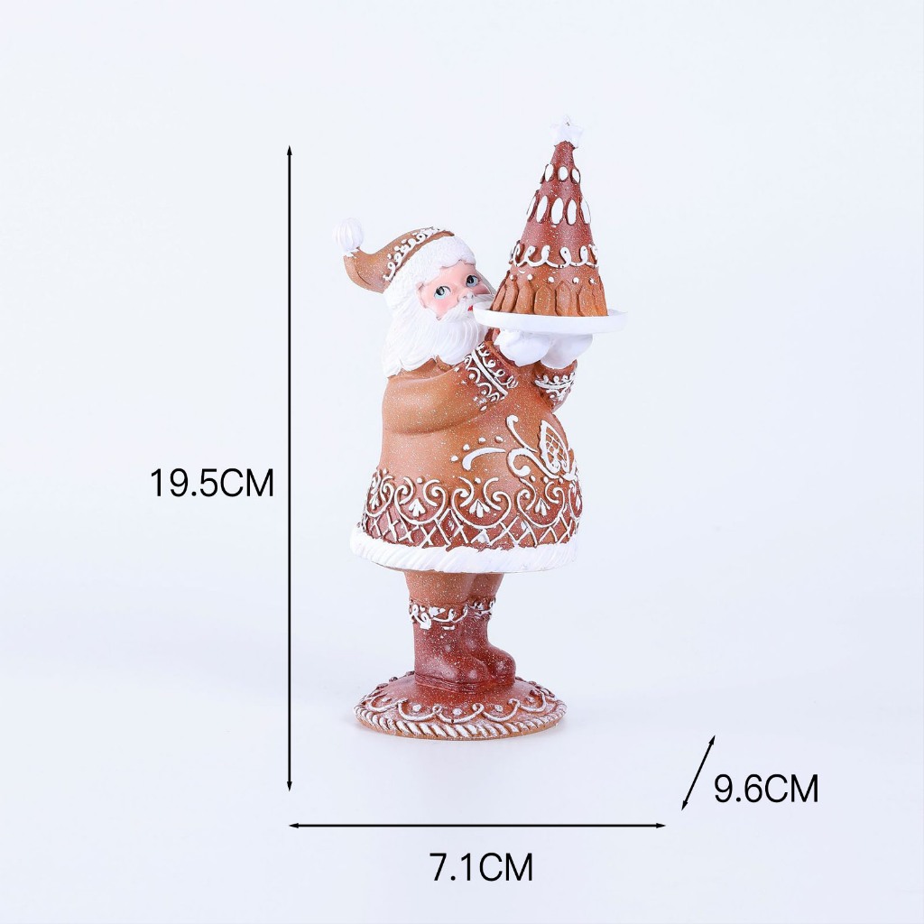 Tượng Ông Già Noel mr & mrs Mang Lại May Mắn Và Niềm Vui Giáng Sinh Bằng Nhựa resin resin Cho Gia Đình Bạn Bè