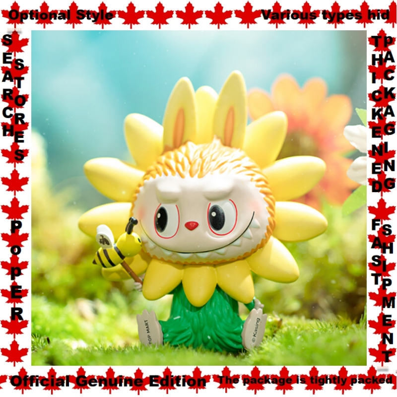 Optional Styles Sunflower Labubu POPMART The Monsters Flower Elves Series Doll Garage Kit Blind box Venus Flytrap Rose Labubu Dandelion Seeds Tulips Abutilon Pictum Water Lilies Gazania Cherry Blossoms Rose Tycoco Chocolate flower Aster Flower