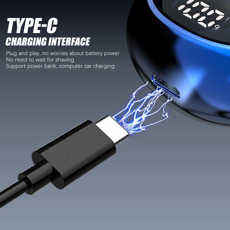 Máy Cạo Râu mini Không Dây Chống Thấm Nước Có Màn Hình Hiển Thị Kỹ Thuật Số Cho Nam