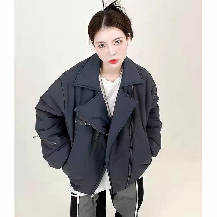 Esea Áo Khoác cotton Dáng Rộng Màu Trơn Phong Cách harajuku Mỹ Đơn Giản Thời Trang Thường Ngày Cho Nam Và Nữ