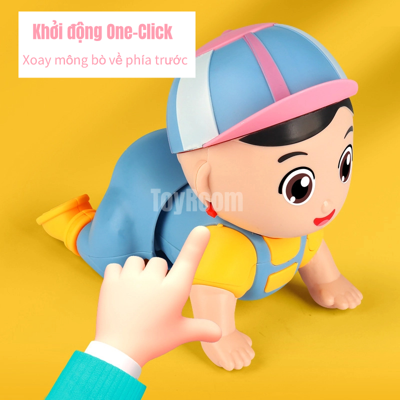 Có thể bán buôn Âm thanh cho bé Đồ chơi bò nhẹ Tương tác Học tập sớm Thời gian nằm sấp Phát sáng ToyRoom Hàng giao ngay