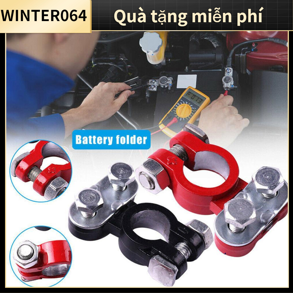 Bộ 2 Đầu Kẹp Dây Cáp Pin Bằng Hợp Kim Nhôm Tiện Dụng Winter064