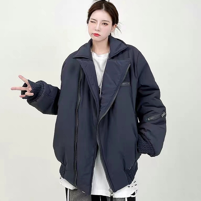 Esea Áo Khoác cotton Dáng Rộng Màu Trơn Phong Cách harajuku Mỹ Đơn Giản Thời Trang Thường Ngày Cho Nam Và Nữ