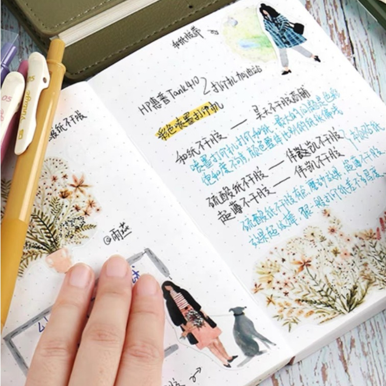 Set 5 Bút gel vintage Light Retro Gel Pen 0.5mm - 10 màu