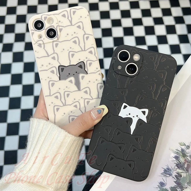 Ốp lưng OPPO F11 Pro F9 F7 F5 F1s Reno 10 8 8T 8Z 7 7Z 6 6Z 5 4 2F 4G 5G Reno10 Reno8 T Z Reno8Z Reno8T Reno7 Reno7Z Reno6 Reno6Z Reno5 Reno4 Reno2 F Reno2F 4G 5G Square Frame Protect Camera Hidden Cat Soft Case