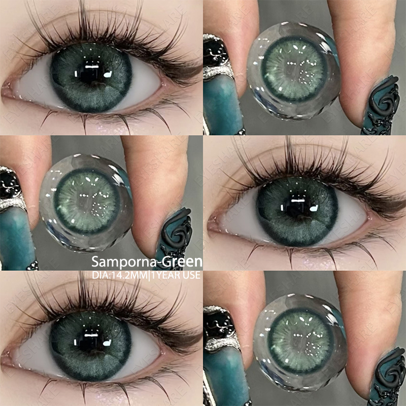 EYESHARE 1 Cặp Kính Áp Tròng Màu Sắc Tự Nhiên Chuyên Dụng Trang Điểm Mắt