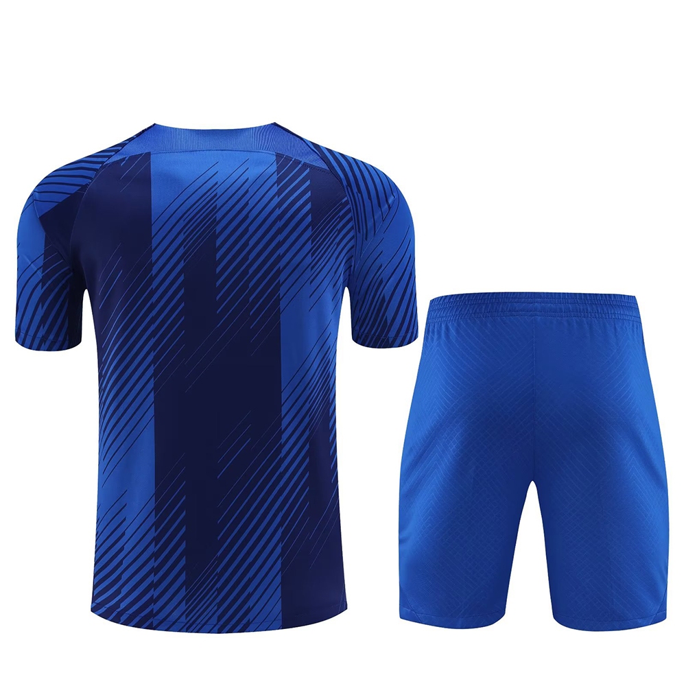 Bộ Quần Áo Bóng Đá Kẻ Sọc Xanh Dương Đội Tuyển barcelona Mùa Giải 2023-24 size s-2xl