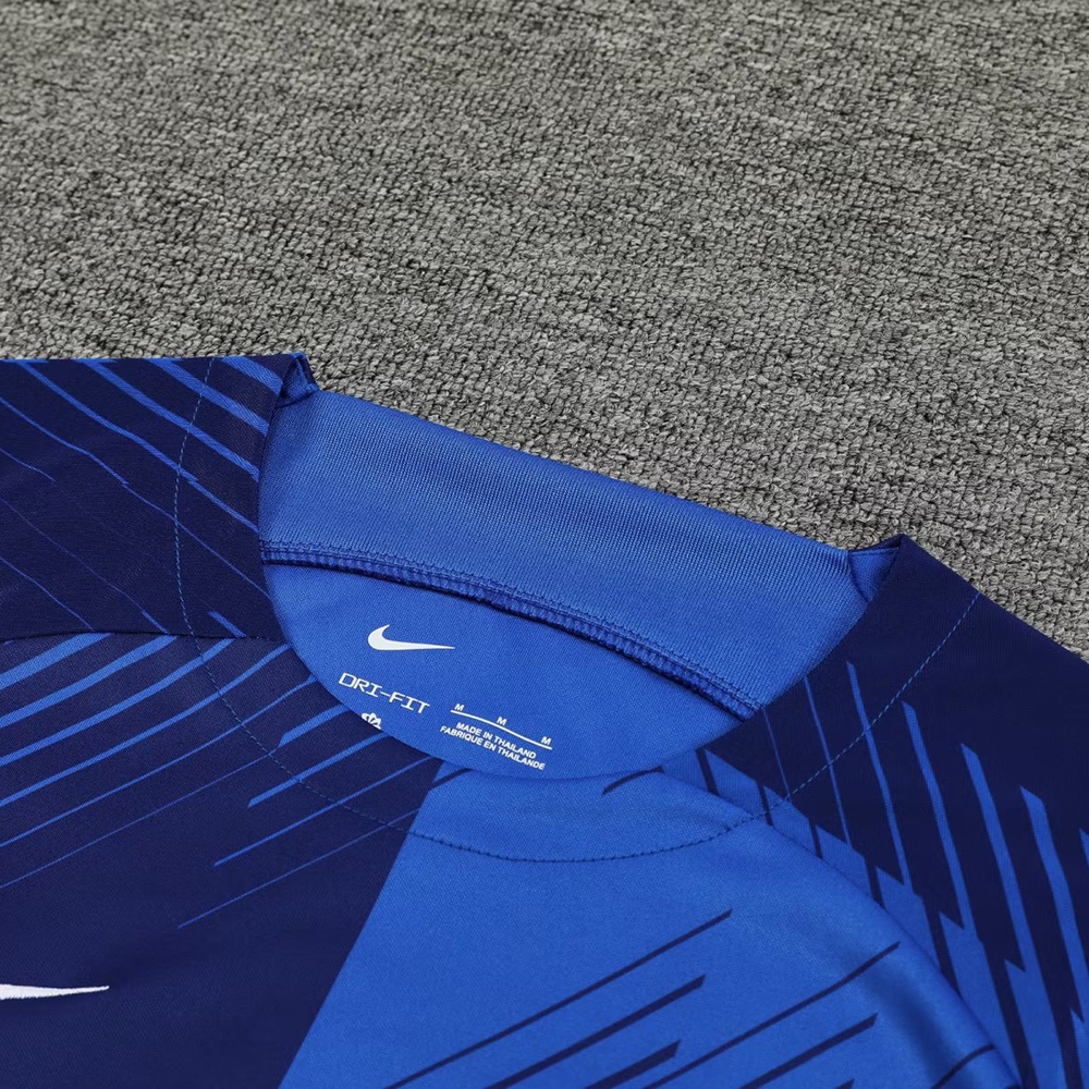 Bộ Quần Áo Bóng Đá Kẻ Sọc Xanh Dương Đội Tuyển barcelona Mùa Giải 2023-24 size s-2xl