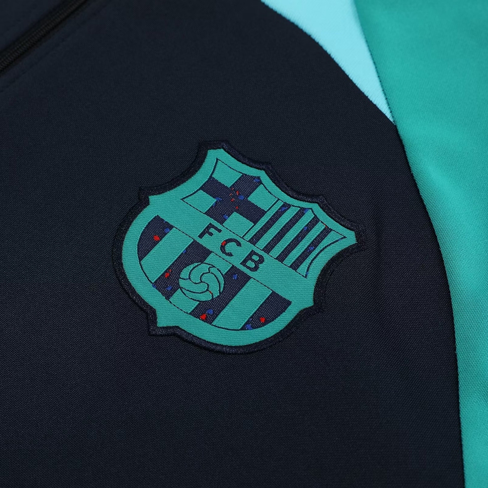 Bộ Quần Áo Bóng Đá Màu Xanh Đen Đội Tuyển barcelona Mùa Giải 2023-24 size s-2xl