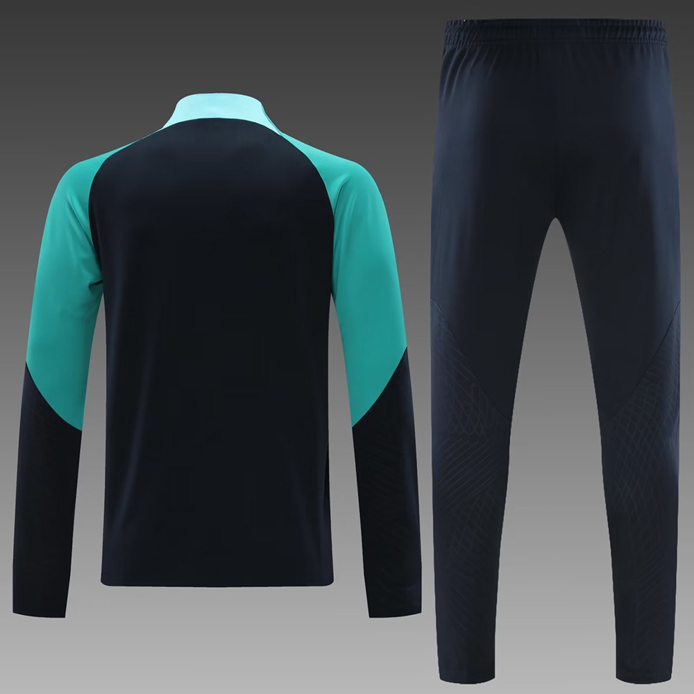 Bộ Quần Áo Bóng Đá Màu Xanh Đen Đội Tuyển barcelona Mùa Giải 2023-24 size s-2xl