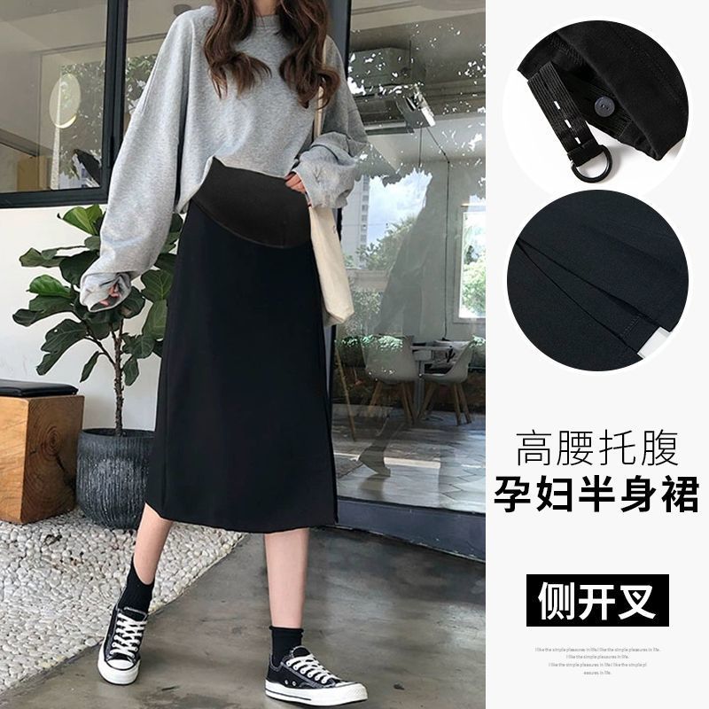 Chân Váy Ngắn Chữ a Màu Đen Thời Trang Cho Mẹ Bầu