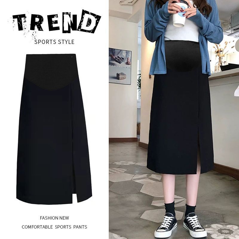 Chân Váy Ngắn Chữ a Màu Đen Thời Trang Cho Mẹ Bầu