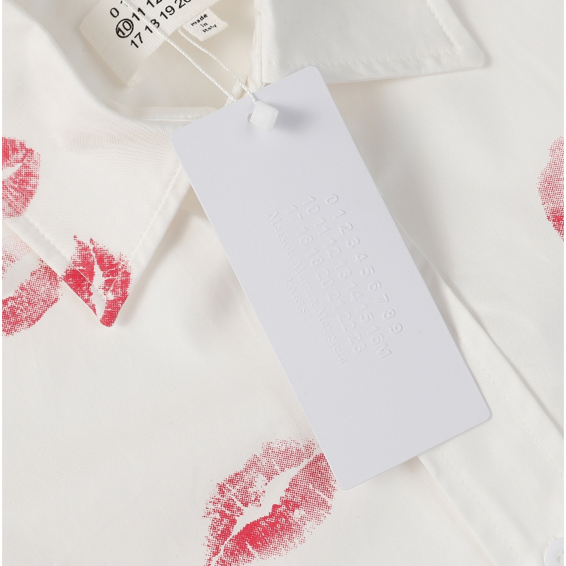 Áo Sơ Mi In Hình Đôi Môi Đỏ Thời Trang Đường Phố Mặc Thường Ngày