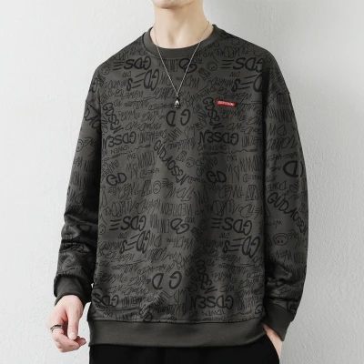 Áo Thun Dài Tay Cổ Tròn Thiết Kế Mới Đơn Giản Thời Trang Mùa Thu Dành Cho Nam