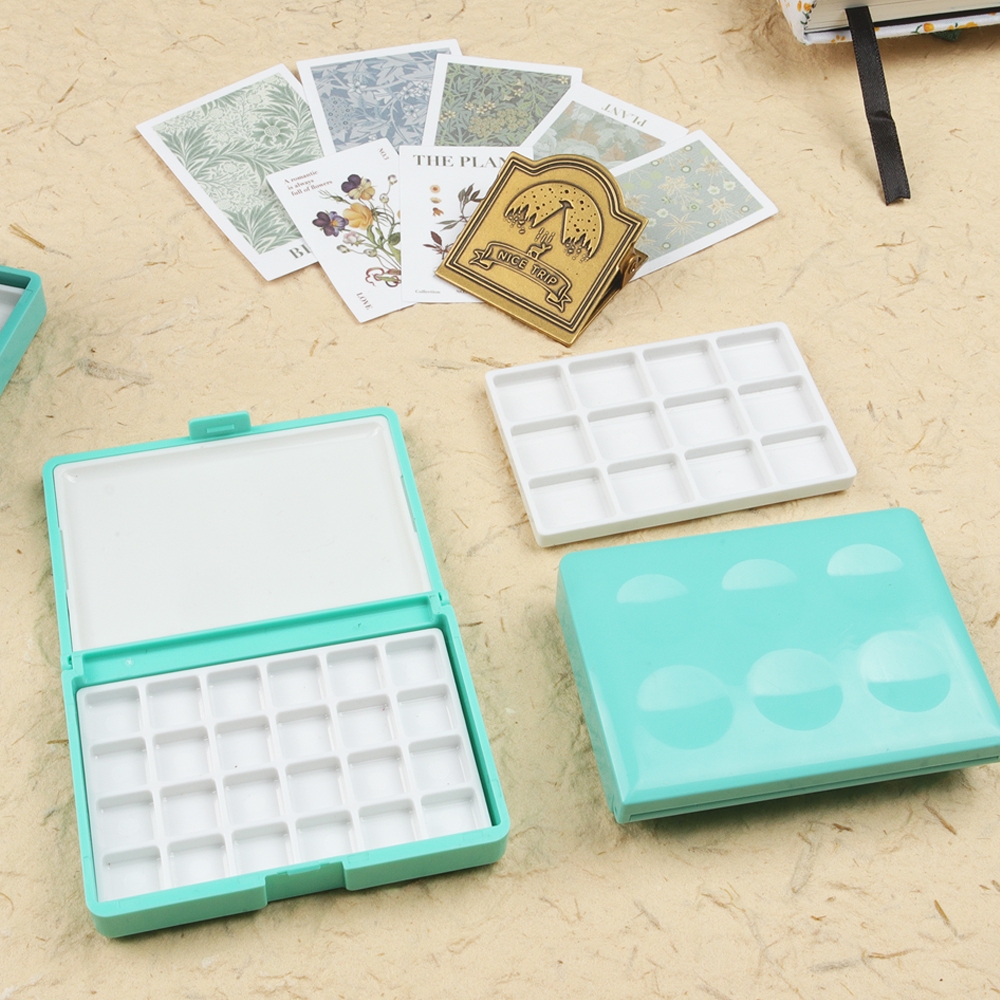 Seamiart Bảng Pha Màu Nước acrylic 12 / 24 girds Chuyên Dụng