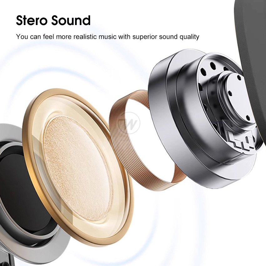 Tai Nghe Chụp Tai bluetooth Không Dây Âm Thanh hifi Có Màn Hình led Kỹ Thuật Số