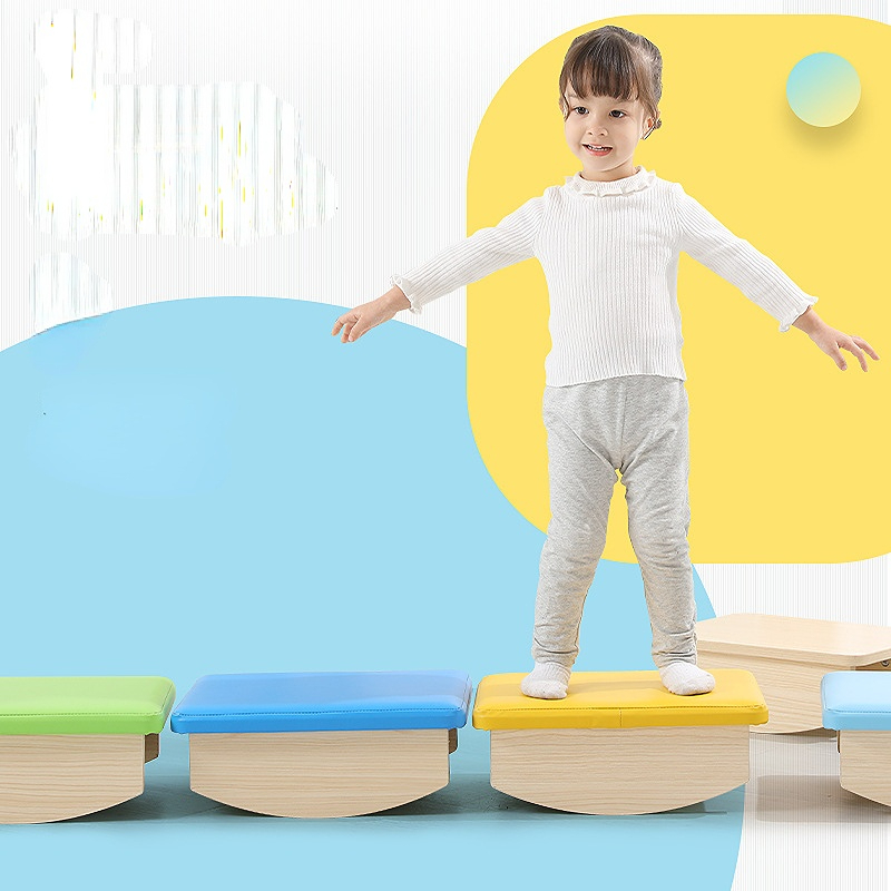 Ván bập bênh, Ván gỗ rèn luyện thăng bằng, ván bập bênh cho bé Thăng bằng Đứng Huấn luyện Giác quan Tích hợp Bập bênh Đồ chơi Vật lý cho Trẻ em Cxmin09