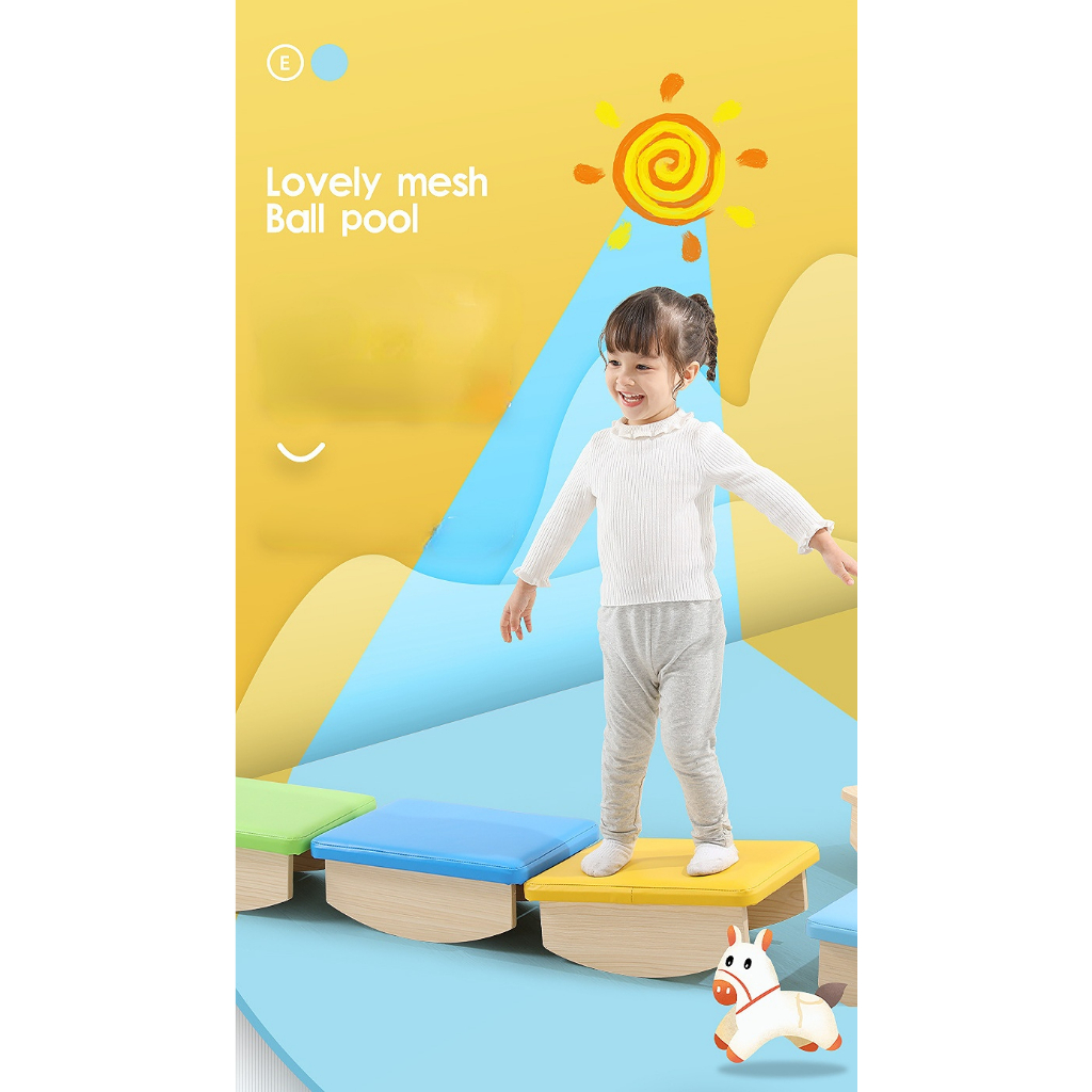 Ván bập bênh, Ván gỗ rèn luyện thăng bằng, ván bập bênh cho bé Thăng bằng Đứng Huấn luyện Giác quan Tích hợp Bập bênh Đồ chơi Vật lý cho Trẻ em Cxmin09