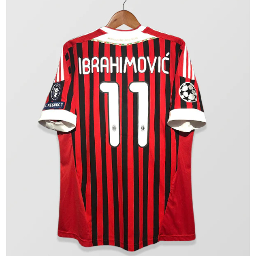 Áo Bóng Đá Phong Cách retro ac milan ronaldo pato ibrahimovic 11 12