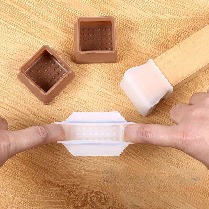 Miếng Lót Chân Bàn Ghế Bằng Silicon Dày Dặn Chống Trượt / Mòn Tiện Dụng Ốp