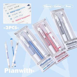 Set 3 bút bi 0.5mm màu đen / xanh dương / đỏ c7516