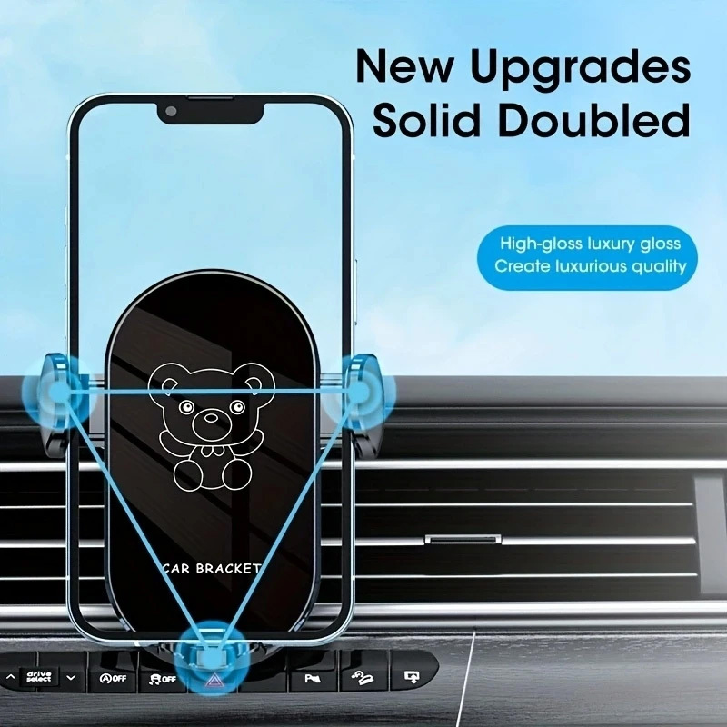 Giá Đỡ Điện Thoại Hình Chú Gấu Hoạt Hình Gắn Lỗ Thông Gió Xe Hơi