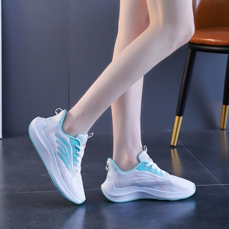 YAOLI  Giày Thể Thao Đế Bằng Phối Lưới Thoáng Khí Phong Cách Thời Trang Mới Cho Nữ