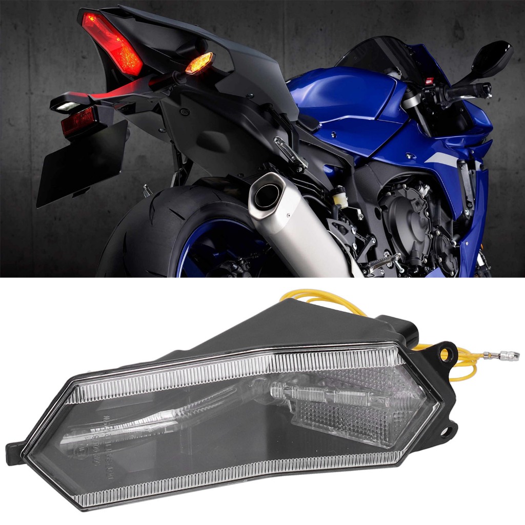 Motorlife Cụm đèn hậu LED Đèn phanh xi nhan Độ sáng cao Phù hợp cho YZF‑R1/YZF‑R6 R7