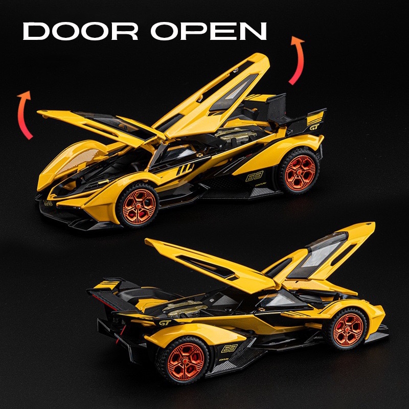 Mô Hình Xe Hơi Lamborghini v12 gt Có Đèn Và Âm Thanh Bằng Hợp Kim Tỉ Lệ 1: 32