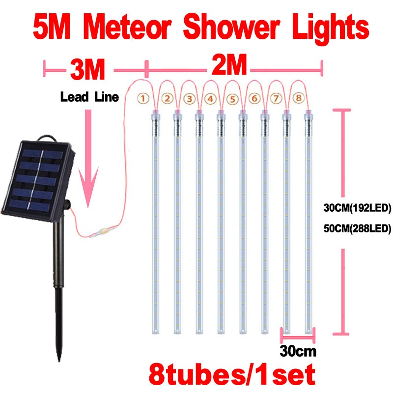 Dây Đèn LED Năng Lượng Mặt Trời Chống Thấm Nước Trang Trí Nhà Cửa/Sân Vườn/Giáng Sinh