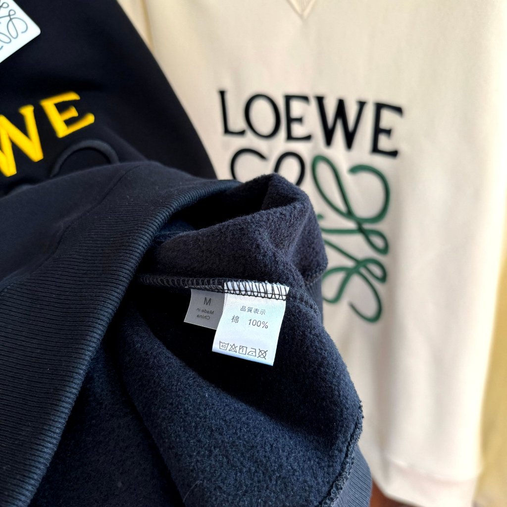 111024 Loewes Áo hoodie Dày Thêu