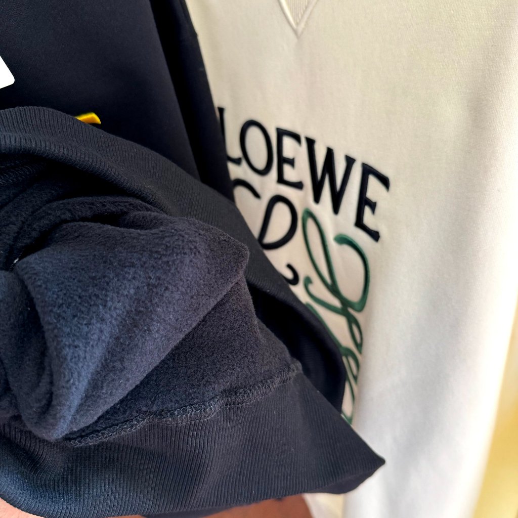 111024 Loewes Áo hoodie Dày Thêu