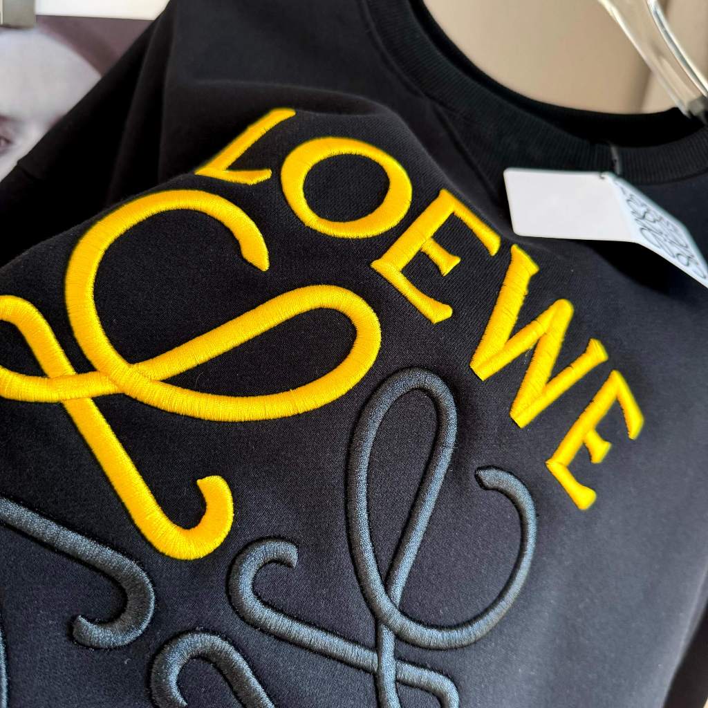 111024 Loewes Áo hoodie Dày Thêu