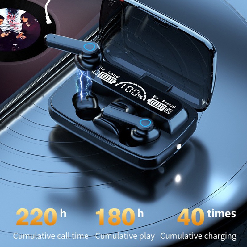 Tai Nghe bluetooth Không Dây m19 tws Âm Thanh hd 2000mah Có Đèn led Kỹ Thuật Số