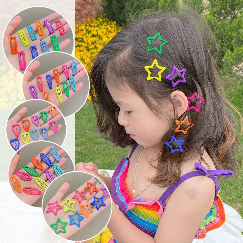 Set 10 Kẹp Tóc Cho Bé Kẹp Tóc Hình Ngôi Sao Năm Cánh Dễ Thương Cho Bé Gái