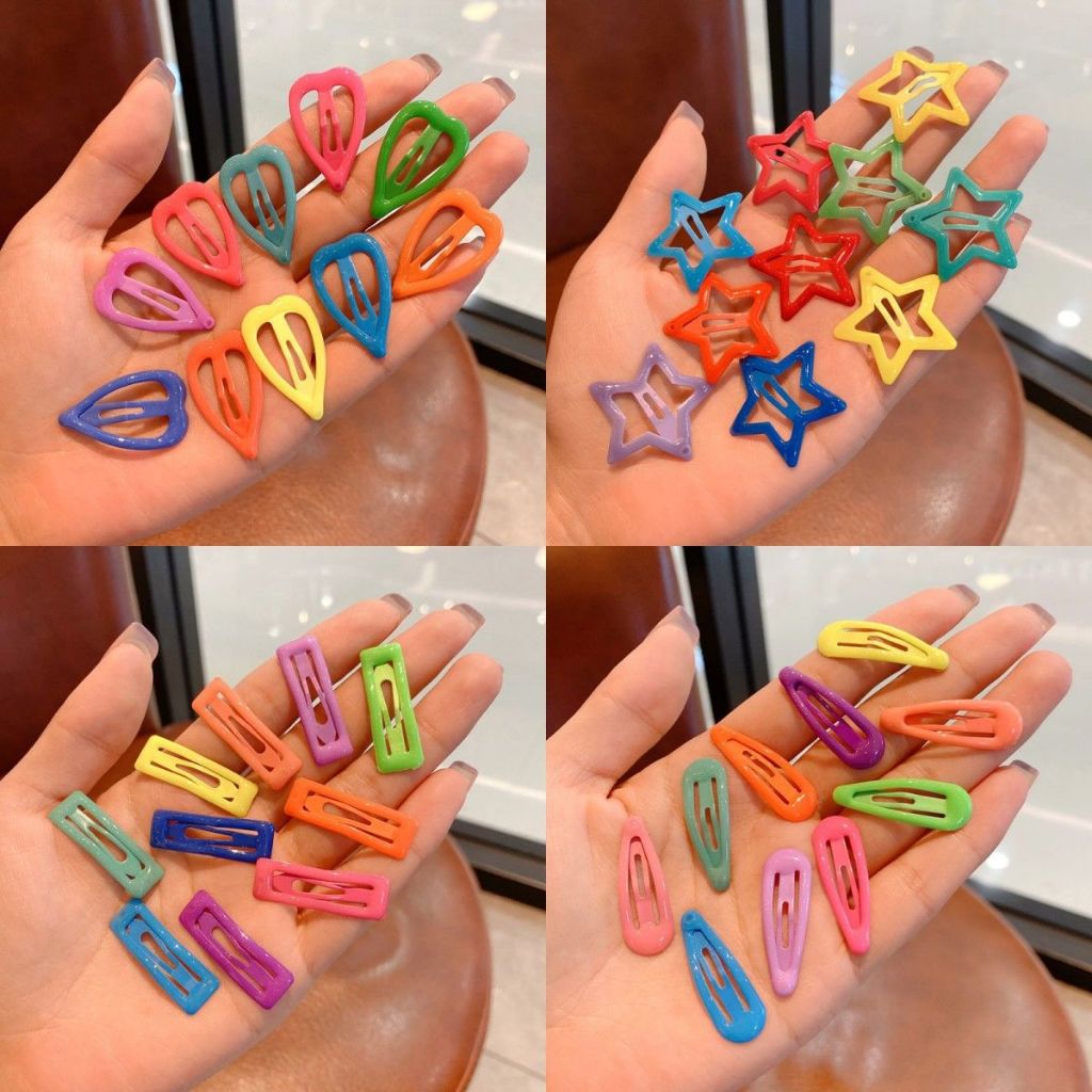 Set 10 Kẹp Tóc Cho Bé Kẹp Tóc Hình Ngôi Sao Năm Cánh Dễ Thương Cho Bé Gái