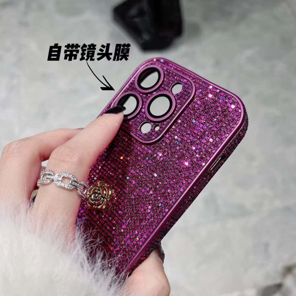 Ôp Điện Thoại Mềm Hình Hoa Trà Lấp Lánh Cho iphone15proamx 15 15 pro 14promax 7 8 plus13 pro max 15proamx 15 15 pro 11 11 pro max Ốp