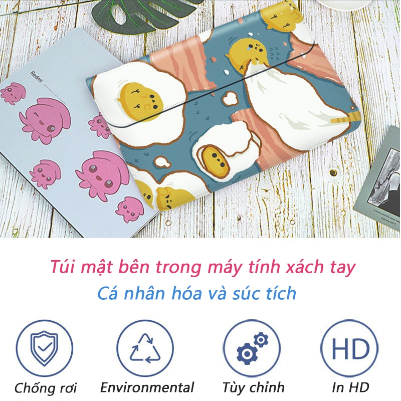 Ốp Lưng Da Pu Họa Tiết Hoạt Hình Cho Air 13 M1 Chip Pro 15 16 A2179 A2337 15.6 inch