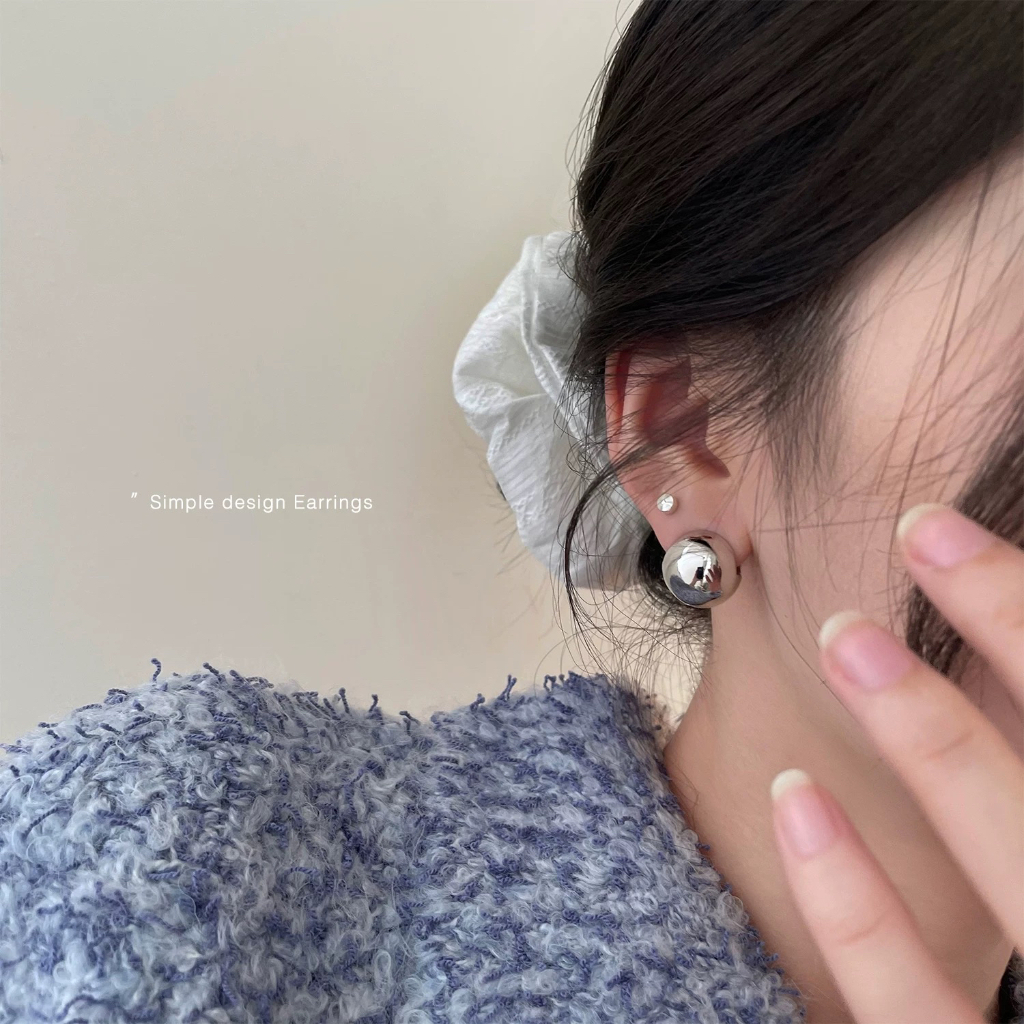 Mới Bông Tai Nữ Đính Quả Cầu Sang Trọng
