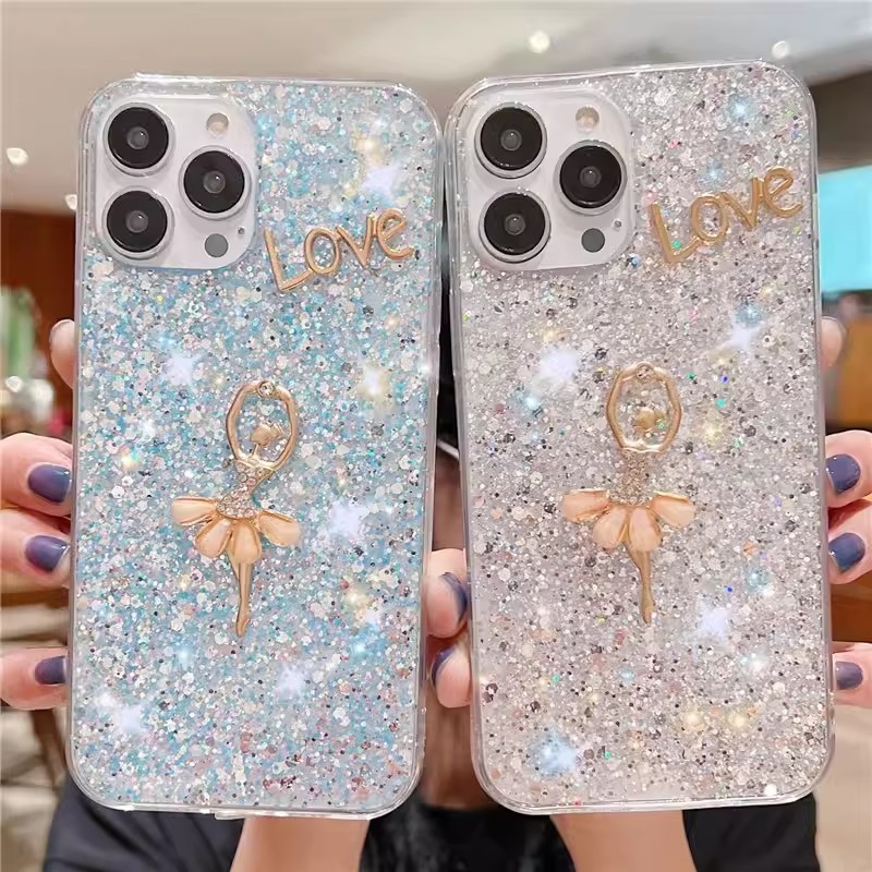 Ốp Điện Thoại Mềm Trang Trí Kim Tuyến Cho Samsung Galaxy S21 S20 S22 Note 10 20 Ultra Plus S20 S21