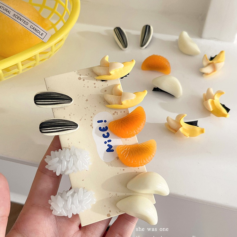 Kẹp Tóc Đính Hạt Dưa Hấu Dễ Thương Sáng Tạo Vui Nhộn Dành Cho Bé Gái